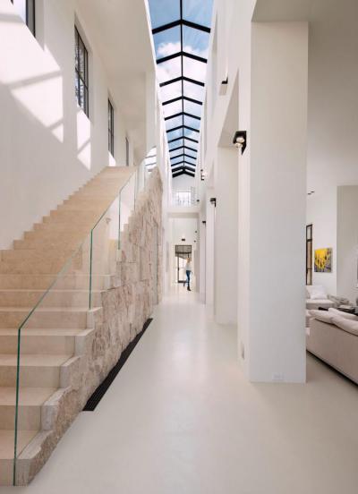 Kőlépcső - belső továbbiak ötlet, modern stílusban