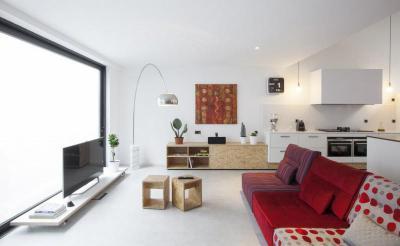 Egyterű nappali - nappali ötlet, modern stílusban