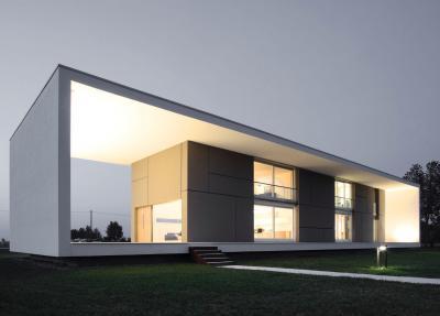 Szögletes formák - homlokzat ötlet, modern stílusban