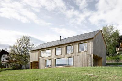 Fahomlokzat - homlokzat ötlet, modern stílusban