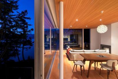 Modern ház terasszal - nappali ötlet, modern stílusban