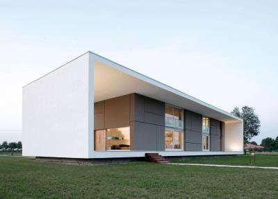 Ultramodern lakóház - homlokzat ötlet, minimál stílusban