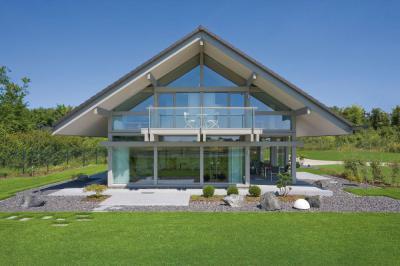 Modern lakóház - homlokzat ötlet, modern stílusban