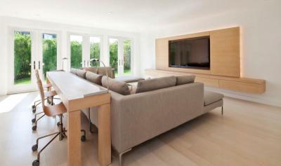 Szürke kanapé - nappali ötlet, modern stílusban