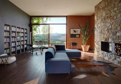 Nappali kandallóval - nappali ötlet, modern stílusban