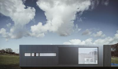 Geometrikus formák - homlokzat ötlet, modern stílusban