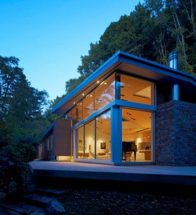 Modern lakóház - homlokzat ötlet, modern stílusban