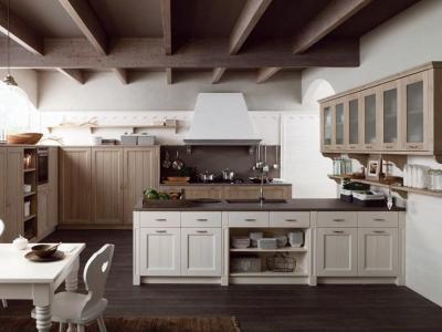 Pasztell színű fák - konyha / étkező ötlet, rusztikus stílusban