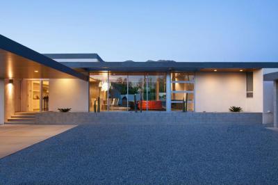 Modern lakóház - homlokzat ötlet, modern stílusban