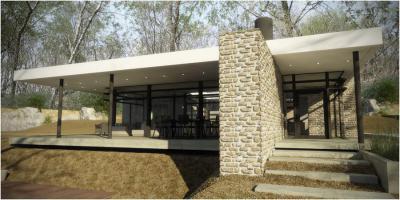 Modern lakóház - homlokzat ötlet, modern stílusban