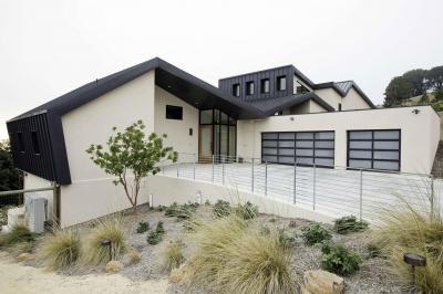 Modern lakóház - homlokzat ötlet, modern stílusban