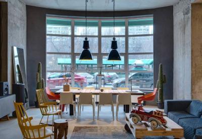 Loftlakás - nappali ötlet