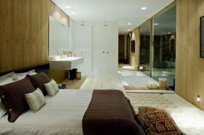 Hálószoba fürdővel - háló ötlet, modern stílusban