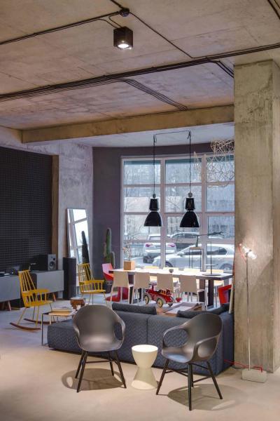 Loftlakás - nappali ötlet