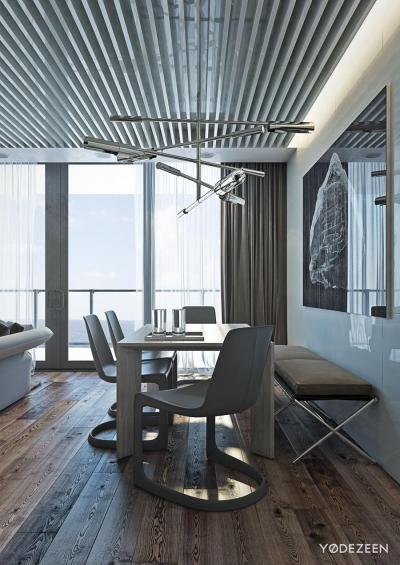 Semleges színek a nappaliban - nappali ötlet, modern stílusban