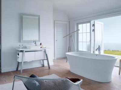 Fehér fürdőszoba - fürdő / WC ötlet, modern stílusban