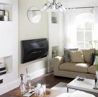 Íves radiátor - nappali ötlet, modern stílusban