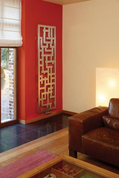 Különleges álló radiátor - nappali ötlet, modern stílusban