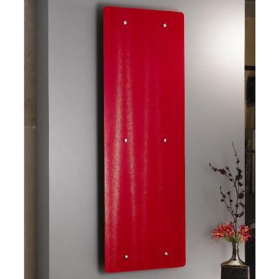 Piros, üvegradiátor - nappali ötlet, modern stílusban