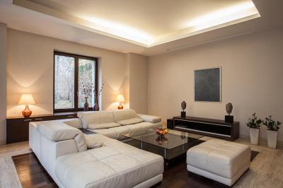 Nappali infra fűtéssel - nappali ötlet, modern stílusban