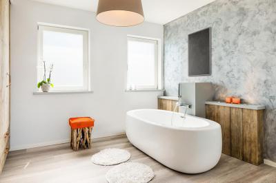 Fürdő infra fűtéssel - fürdő / WC ötlet, modern stílusban