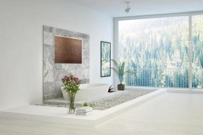 Fürdő infra fűtéssel - fürdő / WC ötlet, minimál stílusban