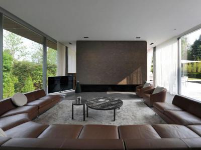 Sarokkanapé a nappaliban - nappali ötlet, modern stílusban