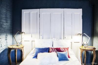 Ágyvég régi ajtóból - háló ötlet