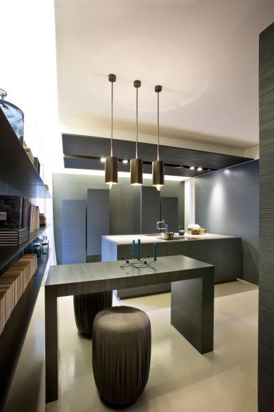 Szürke konyhabútor - konyha / étkező ötlet, minimál stílusban