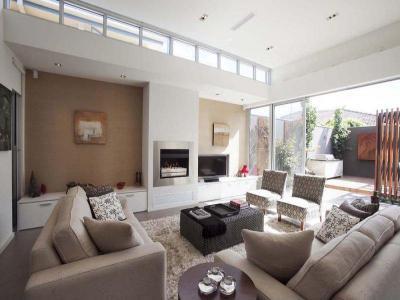 Kandalló a nappaliban53 - nappali ötlet, modern stílusban