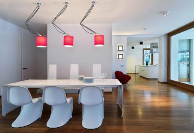 Étkező lámpákkal - konyha / étkező ötlet, modern stílusban