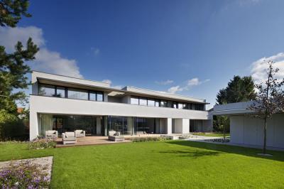 Modern lakóház - homlokzat ötlet, modern stílusban