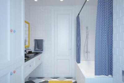 Színes részletek - fürdő / WC ötlet, modern stílusban