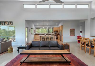 Konyha és nappali - nappali ötlet, modern stílusban