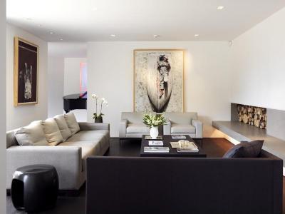 Nappali kandallóval - nappali ötlet, modern stílusban