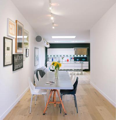 Családi konyha - konyha / étkező ötlet, modern stílusban