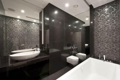 Dekoratív csempe - fürdő / WC ötlet, modern stílusban