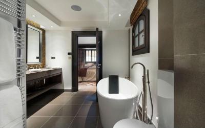 Design fürdő - fürdő / WC ötlet, modern stílusban