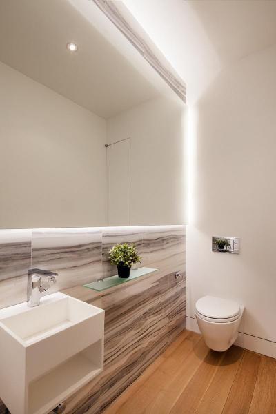 Márvány a fürdőben - fürdő / WC ötlet, modern stílusban