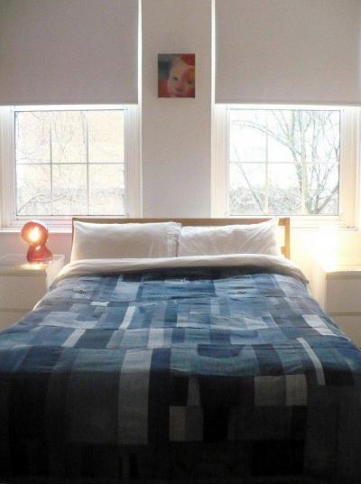 Farmerből ágytakaró - háló ötlet, modern stílusban