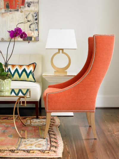 Szép ívű fotel - nappali ötlet