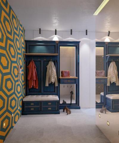 Bohém előszoba - belső továbbiak ötlet, modern stílusban