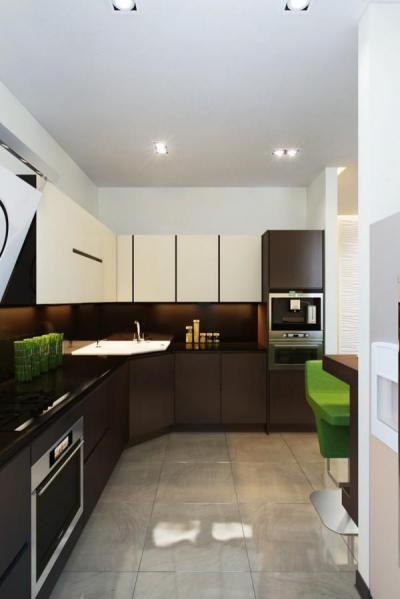 Kiwizöld kiegésztőkkel vidáman - konyha / étkező ötlet, modern stílusban