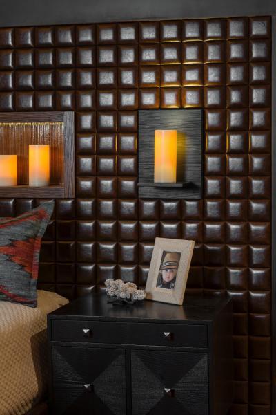 Barna bőrkockák - háló ötlet, modern stílusban