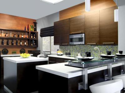 Barna-fekete konygabútor - konyha / étkező ötlet, modern stílusban