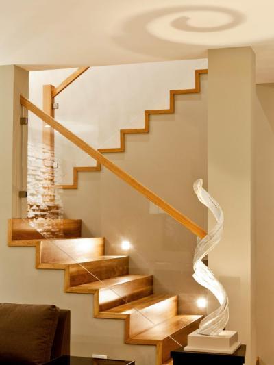 Gyönyörű, üvegkorlátos lépcső - belső továbbiak ötlet, modern stílusban