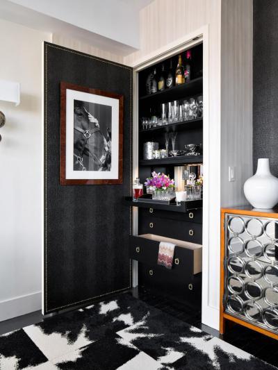 Egy kis bárszekrény - nappali ötlet, modern stílusban