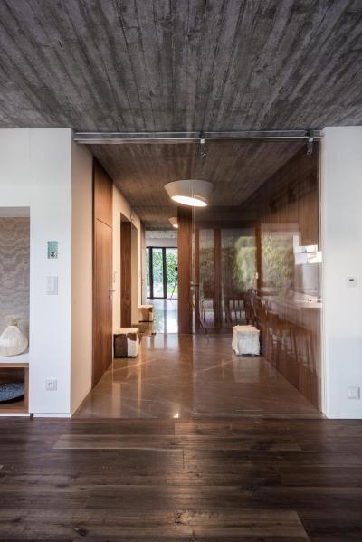 Beton és üveg - belső továbbiak ötlet, modern stílusban