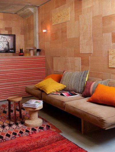 Retro hangulatú nappali részlet - nappali ötlet, modern stílusban