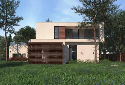 Geometrikus formák - homlokzat ötlet, modern stílusban